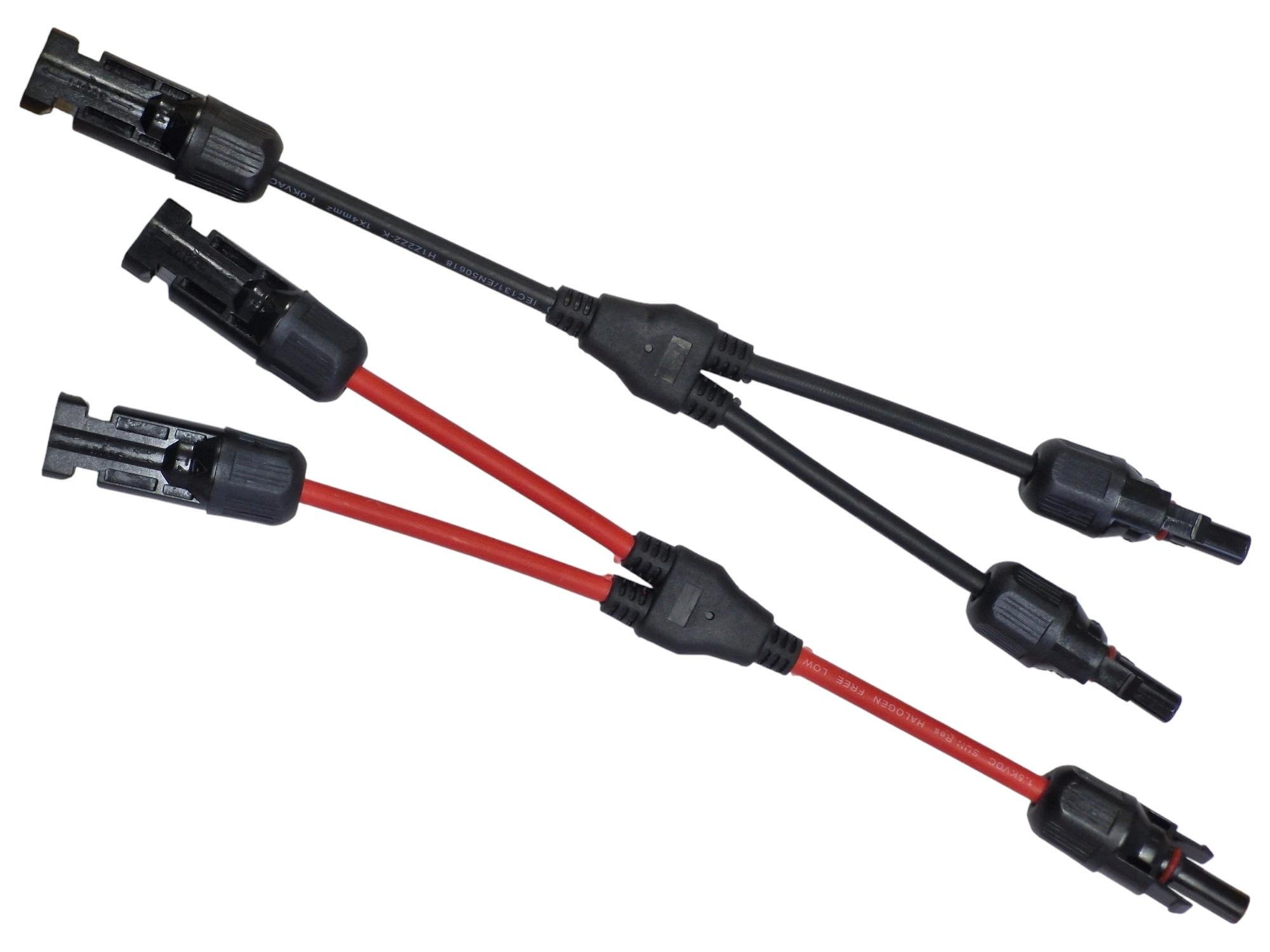 Конектор двійник POWMR MC4 1х2 Y-тип для сонячних панелей 30A 1000V (97740278)