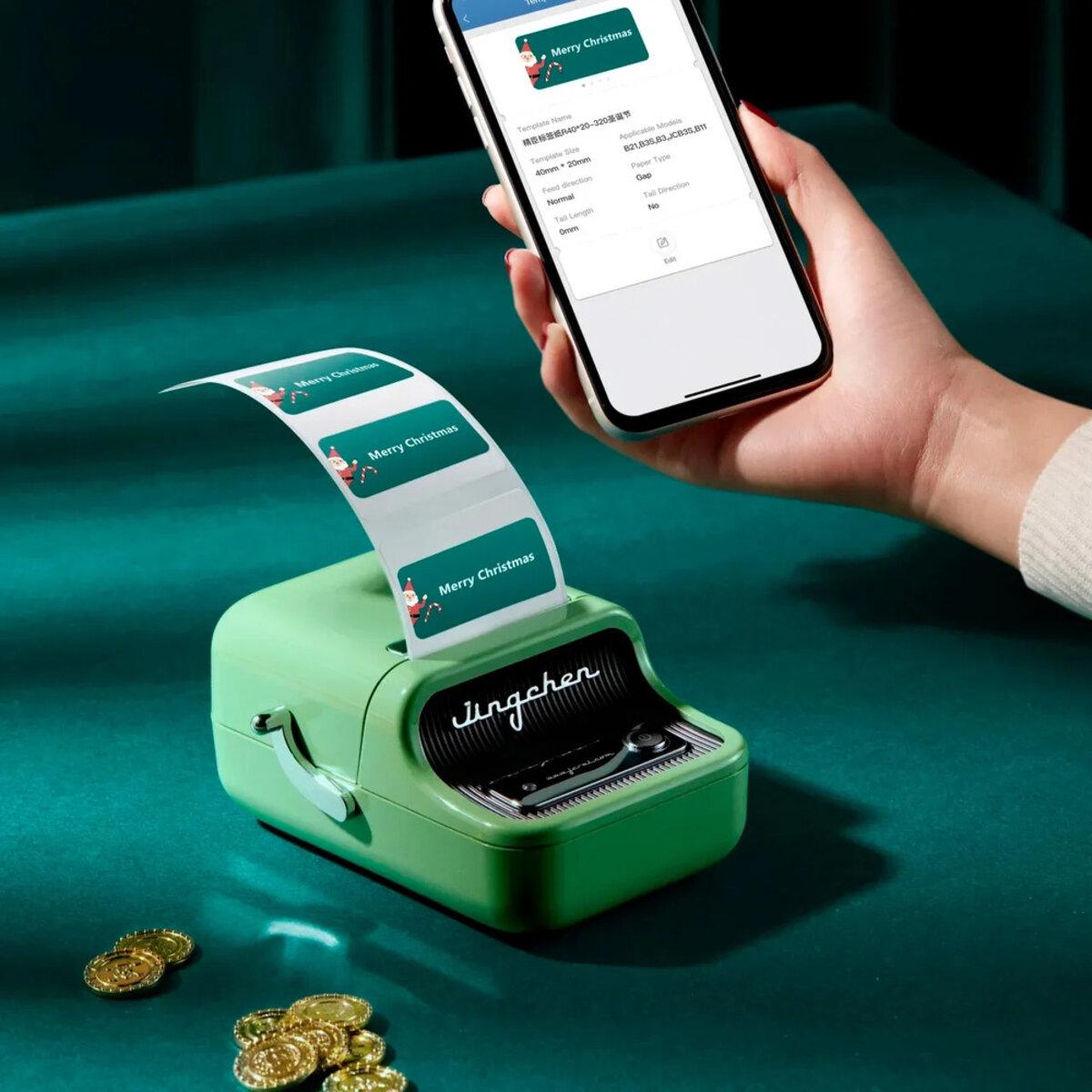 Термопринтер етикеток/стікерів NIIMBOT B21S Type-C Bluetooth портативний 1500 mAh Green (1AC19031602) - фото 5