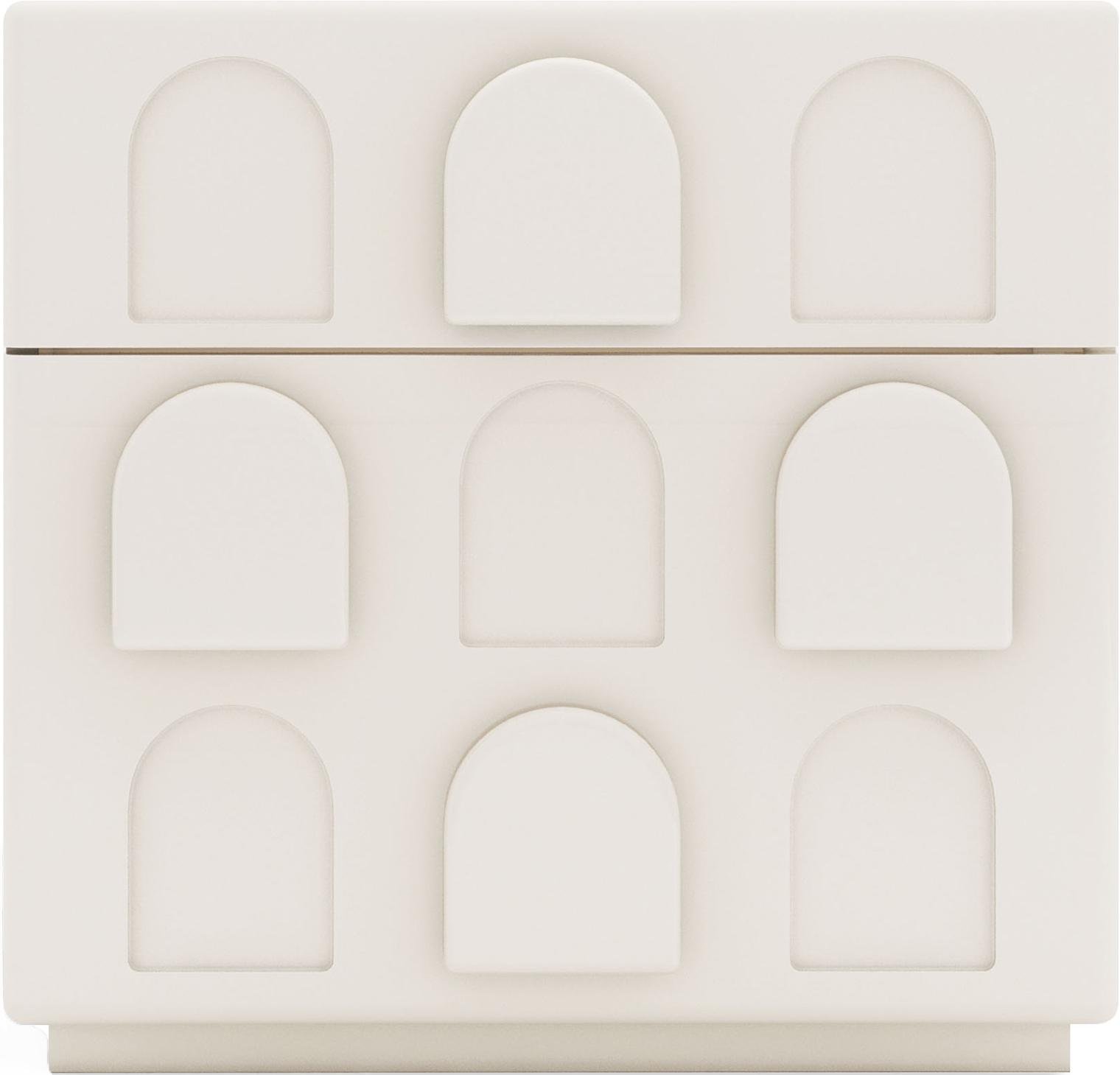 Тумбочка приліжкова Orb 2 ящика Silk white (15078)