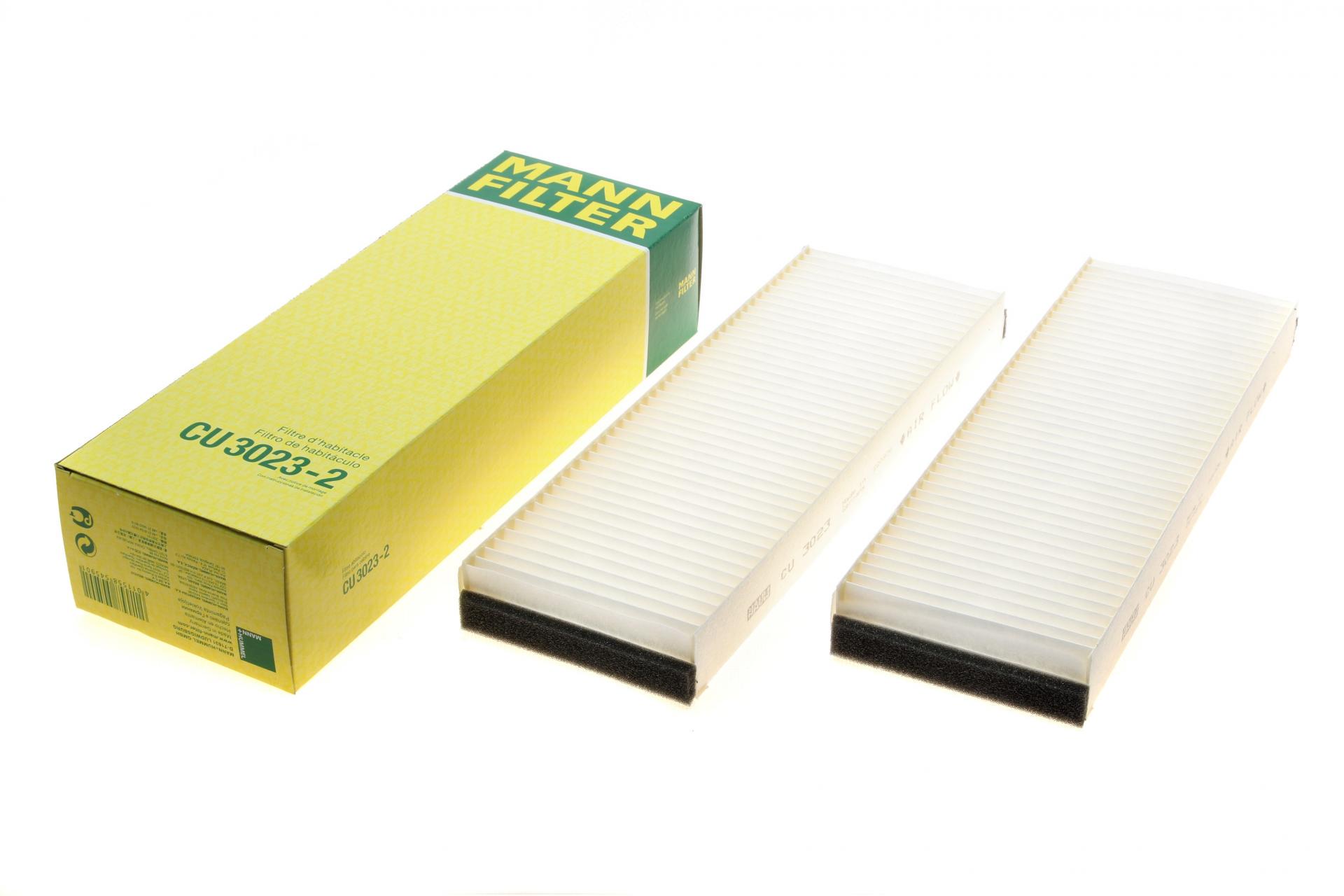 Фильтр салона Mann-Filter для Audi A6 04-11/VW XL1 13- 2 шт. (CU 3023-2)