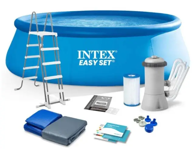 Бассейн надувной Intex 26168 457х122 см 14141 л + лестница/тент/подстилка/фильтр-насос (10855051)