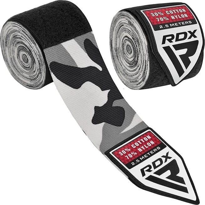 Бинти боксерські дитячі RDX HAND 2,5 м Сіро-чорний камуфляж (HWJ-CG) Бинти боксерські дитячі RDX HAND 2,5 м Сіро-чорний камуфляж (HWJ-CG)