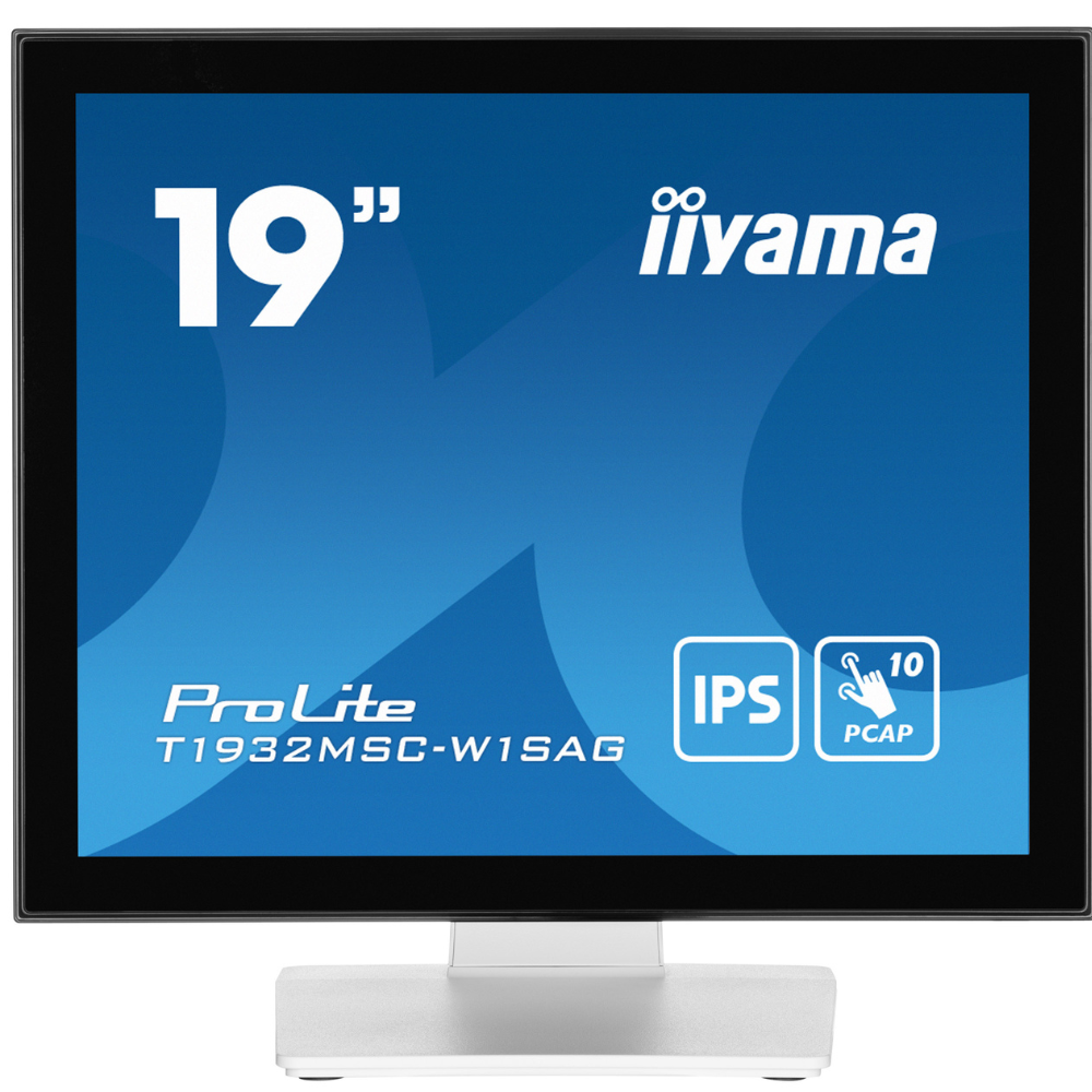 Монитор сенсорный IPS Iiyama T1932MSC-W1SAG безрамочный экран 19" Белый (98801e63)