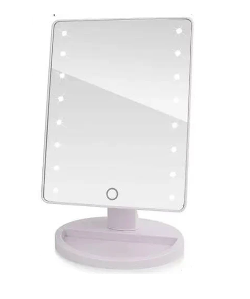 Косметическое зеркало Superstar XW-085 с LED-подсветкой складное Розовый