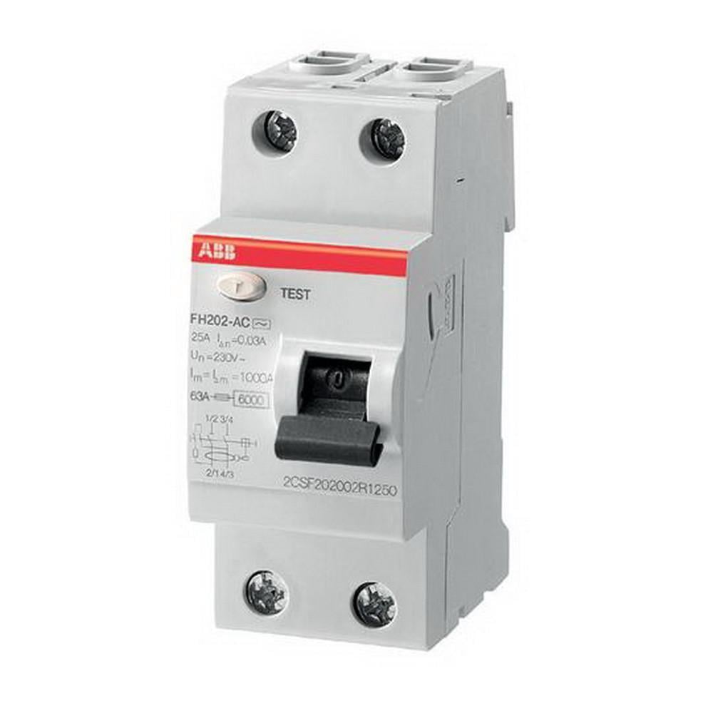 Дифреле ABB FH202 63А 30 мА 2P 6 кА (2CSF202002R1630)