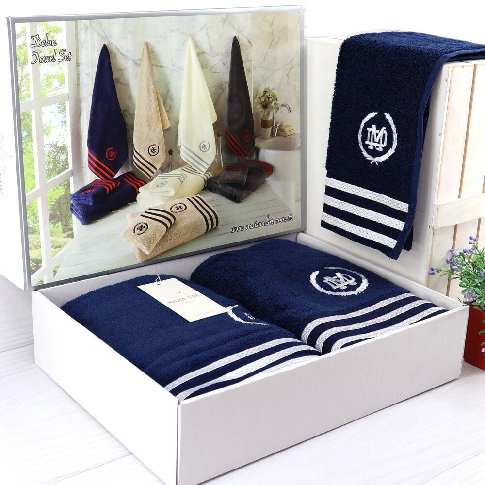 Набор полотенец Maison D'or Delon 3 шт. Navy/White (03MD13NABC26)