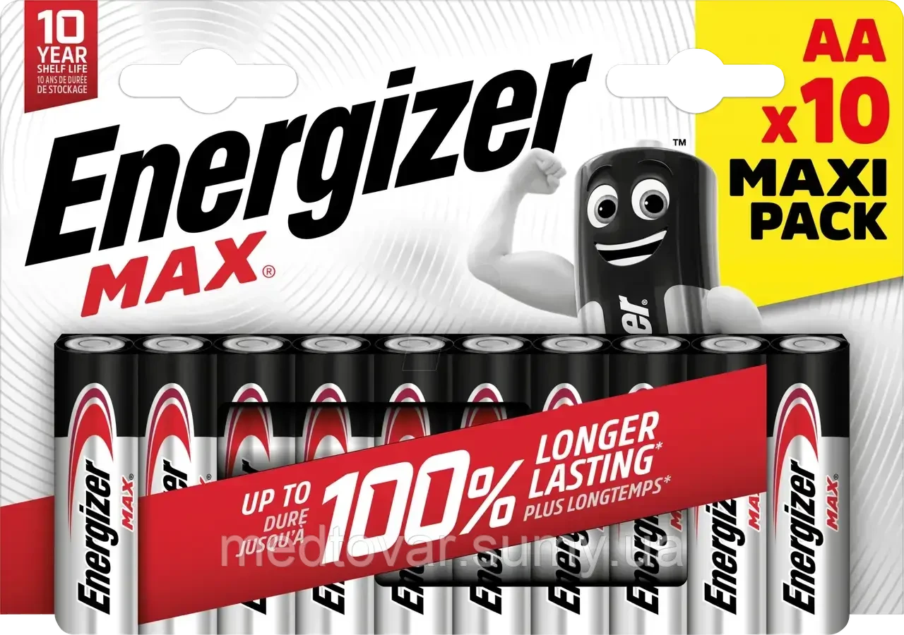 Батарейки Energizer MAX AA LR6 10 шт.