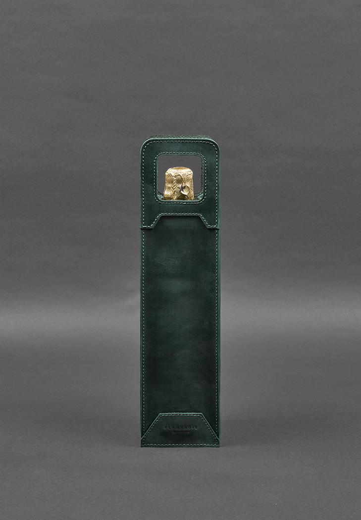 Чехол кожаный для вина 2.0 Crazy Horse Зеленый (A-027941) - фото 4 Чехол кожаный для вина 2.0 Crazy Horse Зеленый (A-027941) - фото 4