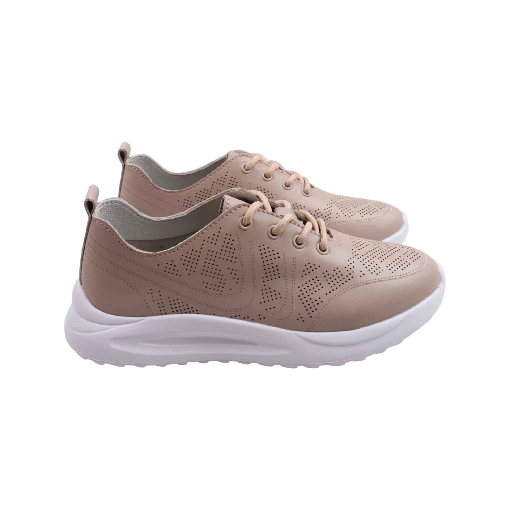 Кроссовки женские Li Fexpert из кожи р. 37 Бежевый (1164-23LTSP)