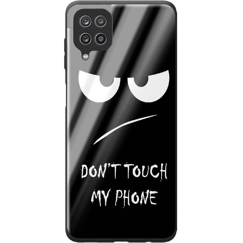 Чехол Boxface Samsung A225 Galaxy A22 Don't Touch my Phone Черный силикон со стеклом (42748-up535-44201)