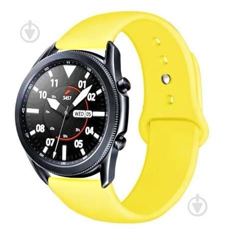 Ремінець силіконовий BeWatch для Samsung Galaxy Watch 42mm Galaxy Watch 3 41 mm Жовтий (1010320)