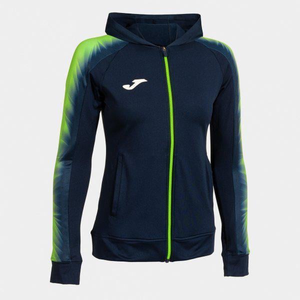 Олімпійка жіноча JOMA 902257.317 CHAQUETA CON CAPUCHA ELITE XI MARINO VERDE M Fluor (8445954713569)