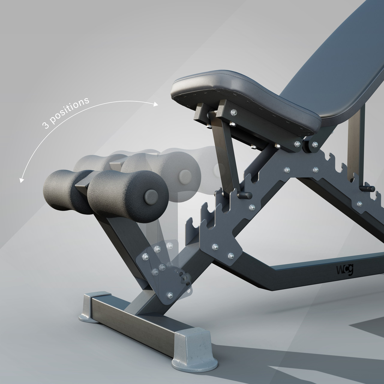 Лава для жиму регульована WCG Defender гантелі/качання преса (WDS111-1) - фото 5