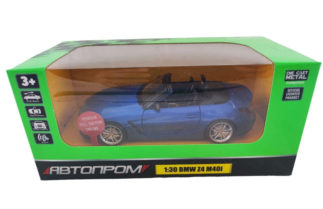 Машинка игрушечная металлическая Автопром BMW Z4 M40i Синий (140124) Машинка игрушечная металлическая Автопром BMW Z4 M40i Синий (140124)