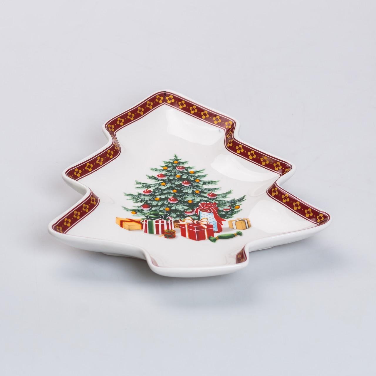 Блюдо сервировочное Christmas фигурное 25,5х21 см (HP-SD-1) - фото 5