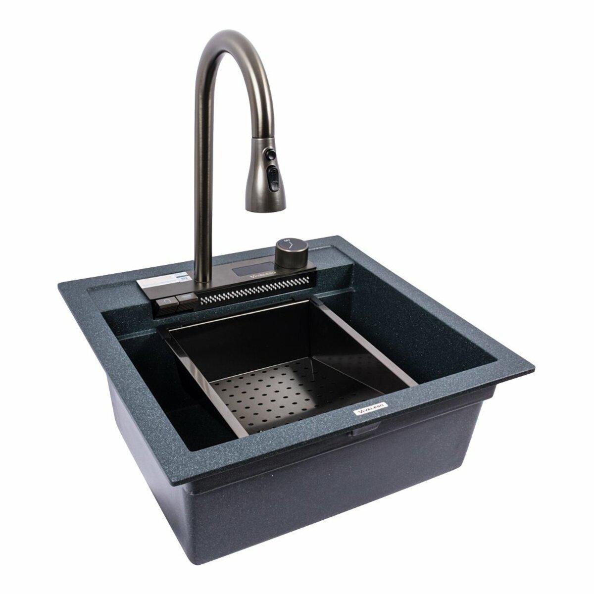 Мийка для кухні гранітна Valeso VIVA 5149 Антрацит матовий (033203) - фото 4 Мийка для кухні гранітна Valeso VIVA 5149 Антрацит матовий (033203) - фото 4