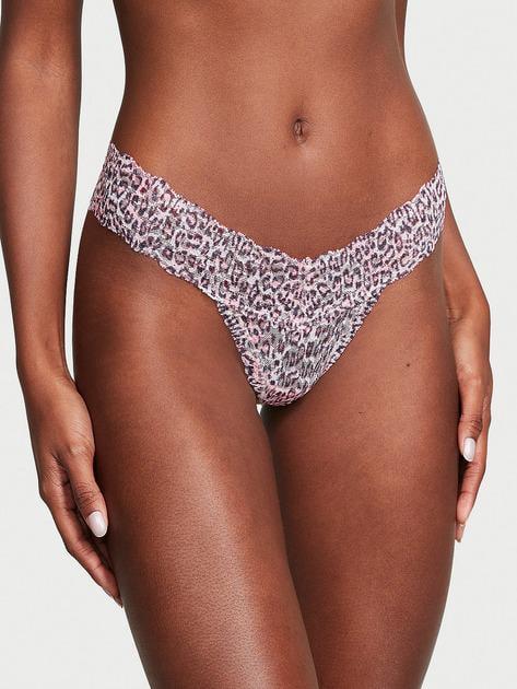 Трусики кружевные Victoria’s Secret Lace Thong Panty Leo M Леопард (26830366)