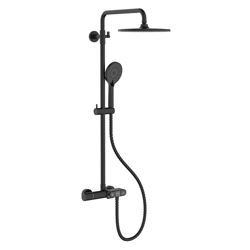 Душевая колонна с термостатическим смесителем KOER KB-55014-05 Черный (KR4733)