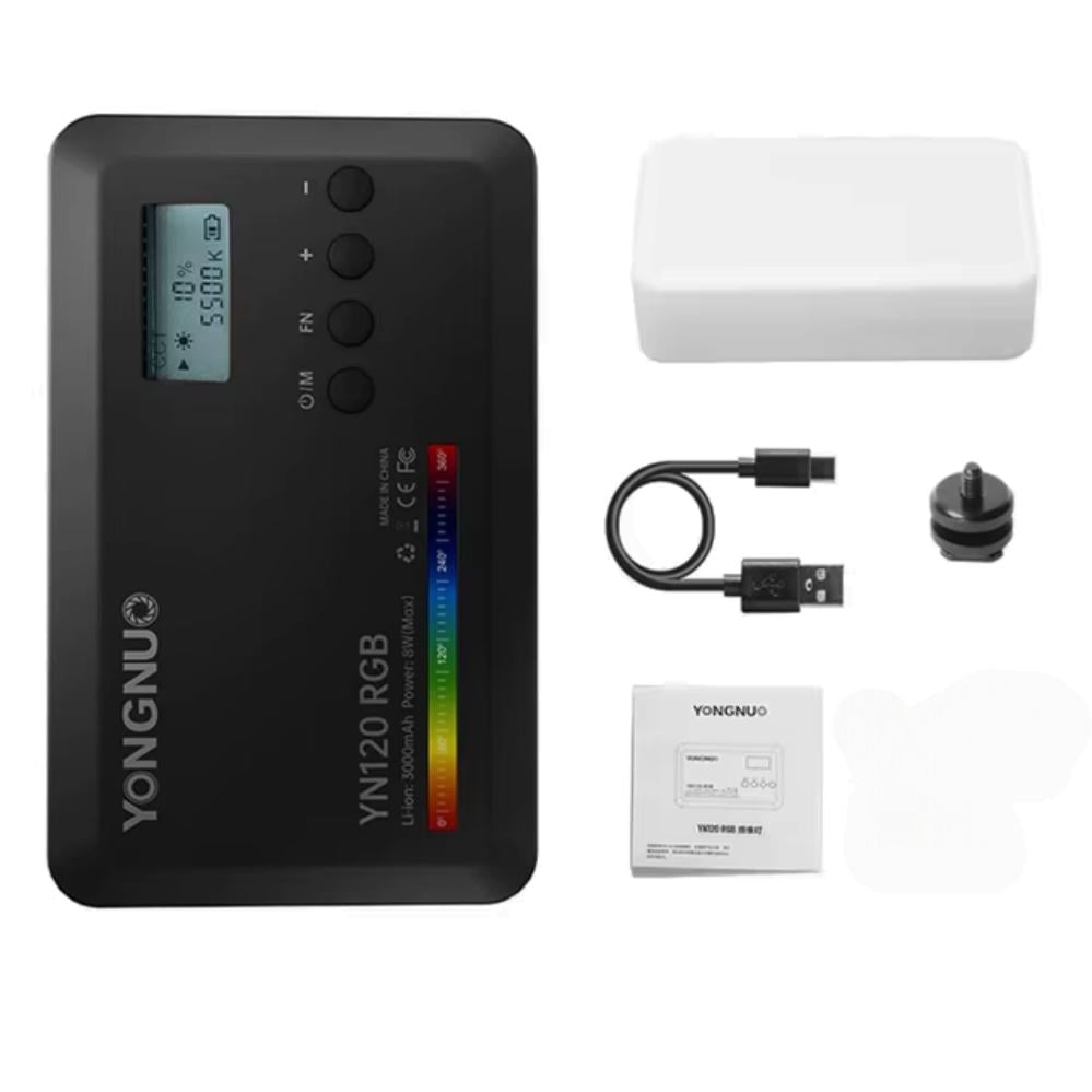 Відеосвітло накамерне акумуляторне Yongnuo YN120RGB для фото та відеозйомок (120.1781) - фото 10