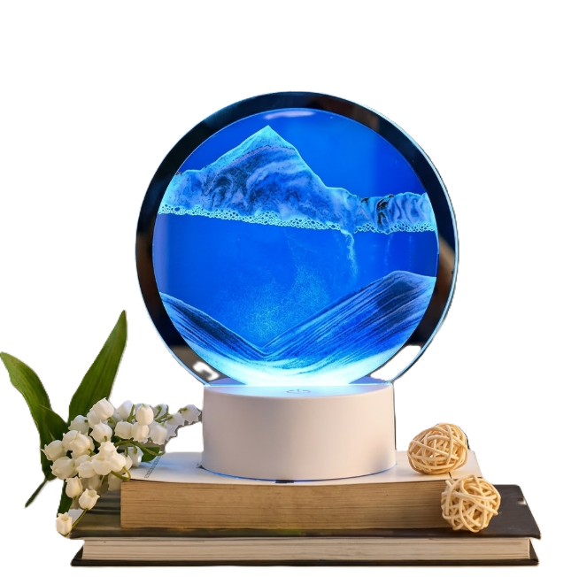 Ночник LED настольный RGB Песочные часы 3D Sandscape/Картина Подвижный песок (36517860)