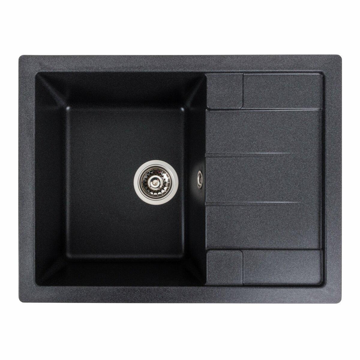 Мойка для кухни гранитная Platinum 6550 INTENSO Карбоновый (PLTM-SP000039258)