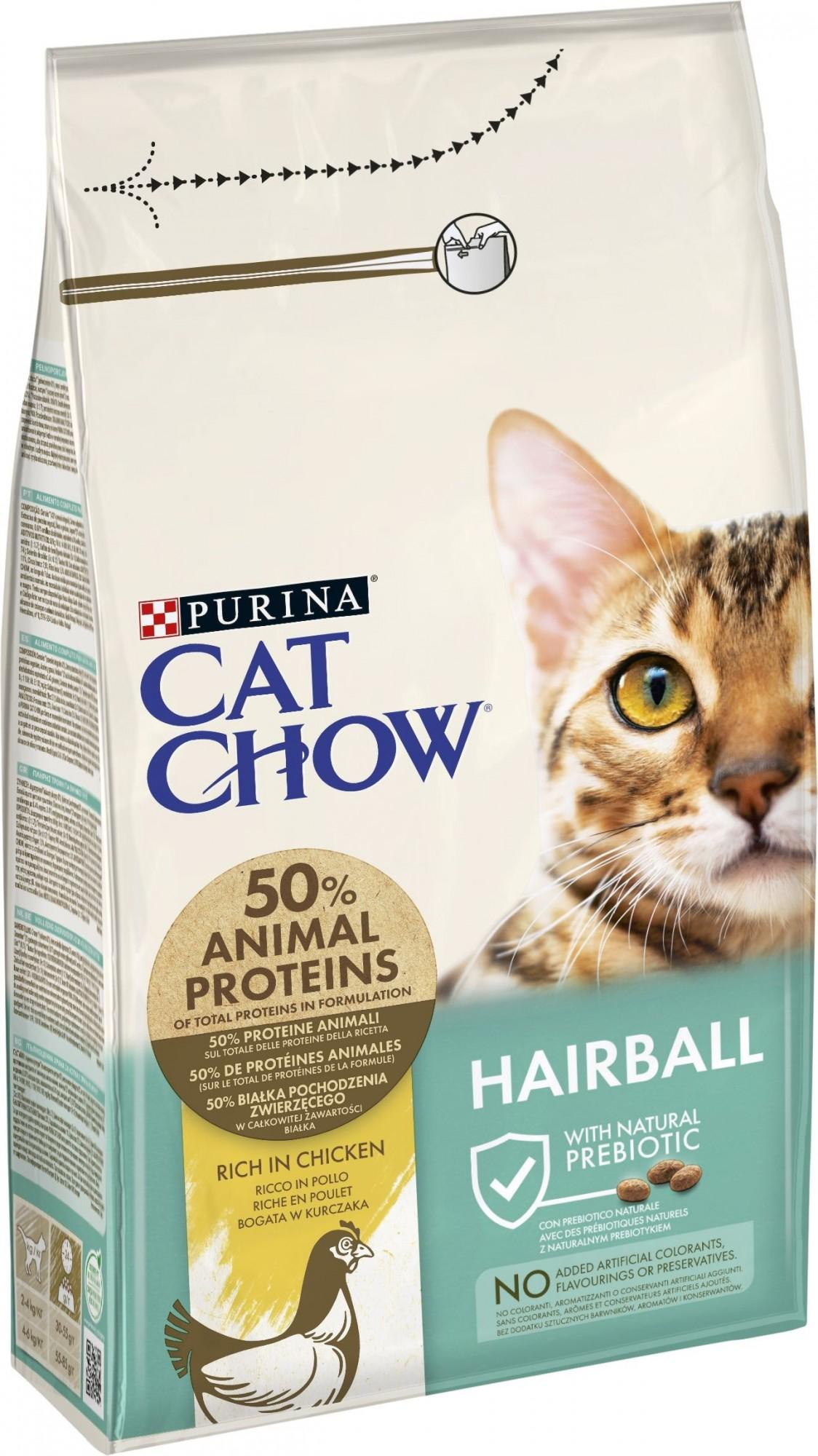 Сухий корм для котів Purina Cat Chow Hairball проти утворення вовняних грудок 1,5 кг (5997204514486) - фото 2