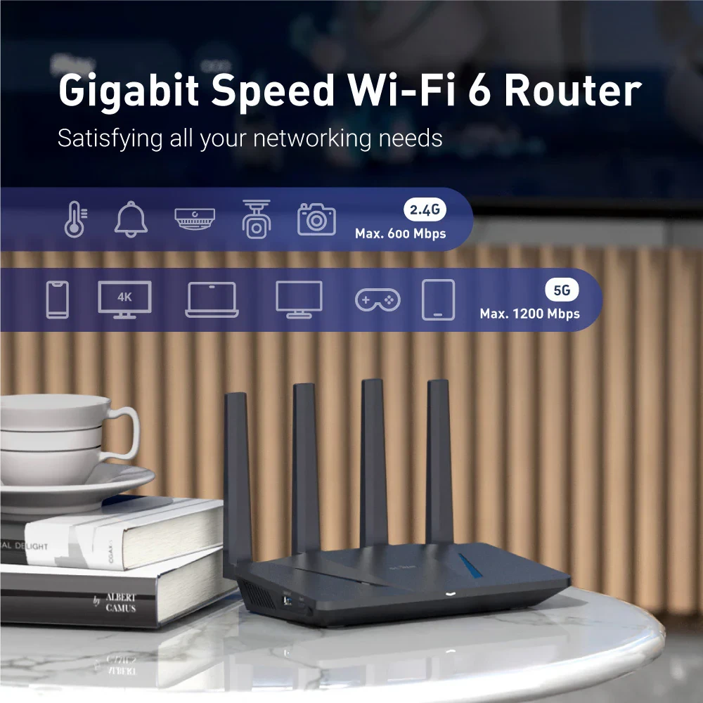 Роутер гигабитный WiFi 6 GL-iNet Flint GL-AX1800 - фото 6