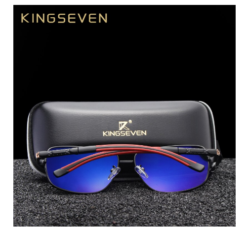 Мужские солнцезащитные очки в классической оправе KINGSEVEN DESIGN с поляризованными линзами (N/K724) - фото 3