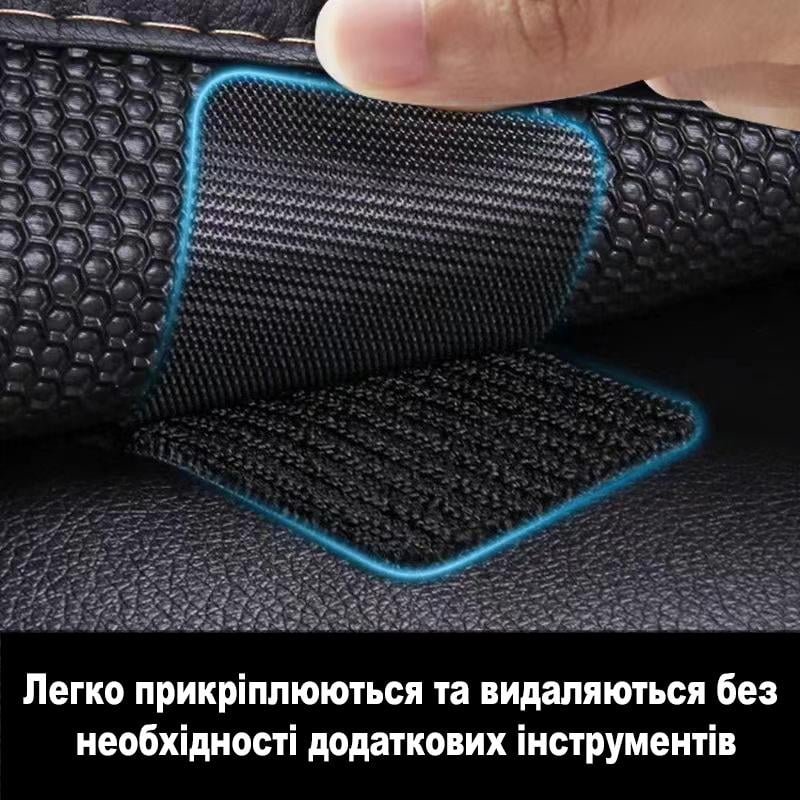 Липучки застежки велкро самоклеящиеся для авто 5 шт. 5х5 см (U9341) - фото 3 Липучки застежки велкро самоклеящиеся для авто 5 шт. 5х5 см (U9341) - фото 3