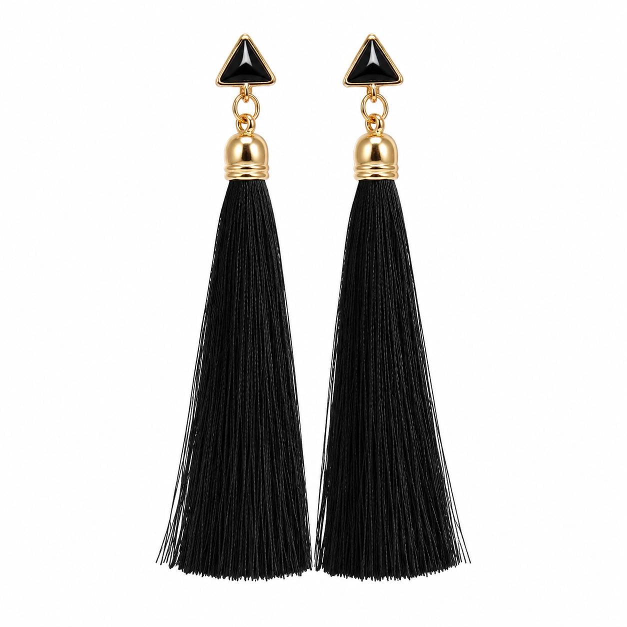 Серьги-кисти женские Art deco удлиненные из нитей Черный (810387513) Серьги-кисти женские Art deco удлиненные из нитей Черный (810387513)