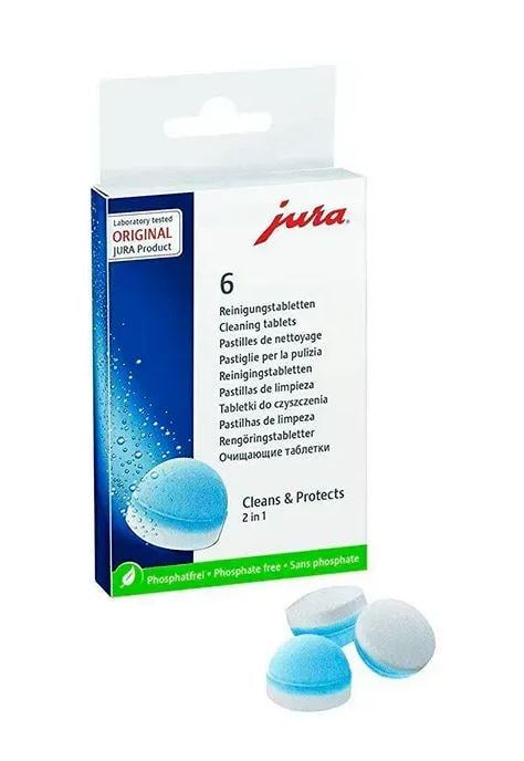 Таблетки 3-фазовой очистки от кофейных жиров и накипи Jura 6 шт. (H029936)