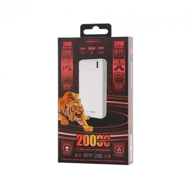 Повербанк Remax RPP-288 Pure Series 20000 mAh Блакитний (6954851241614) - фото 2