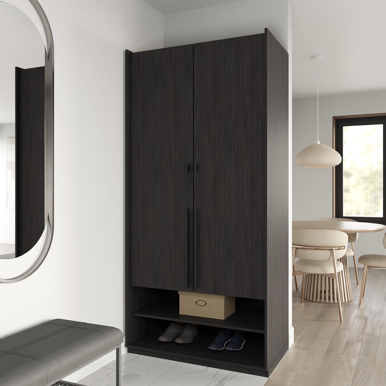 Шафа на 2 двері Sanro з полицями та висувними ящиками 1001х2100х570 мм Венге (R0003)