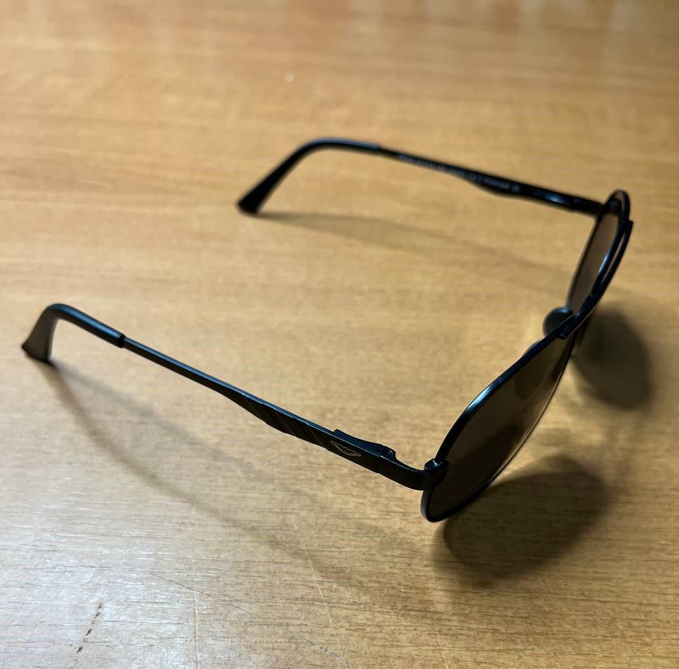 Сонцезахисні окуляри чоловічі Polaroid Aviator Matte Black поляризаційні антиблікові крапля матові димчаті (6de07a53) - фото 5