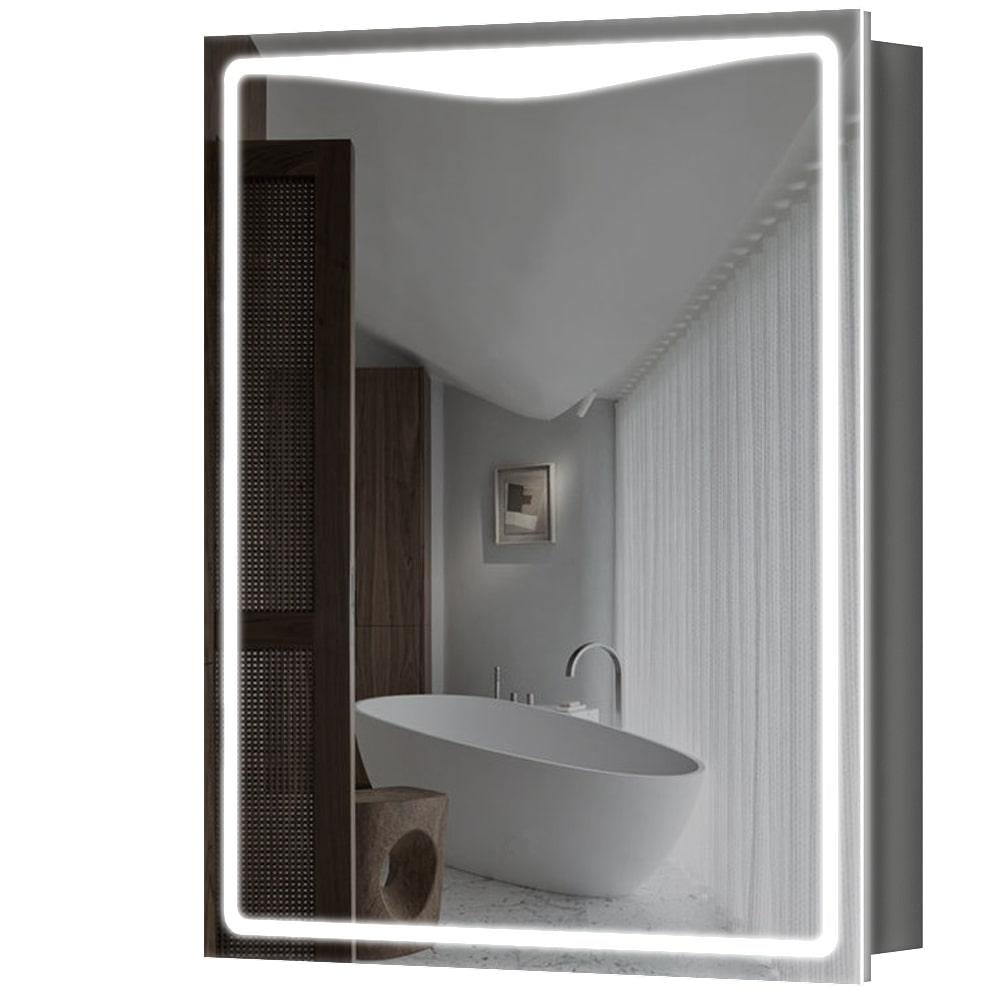 Шкаф зеркальный Aquarius Савойя с LED подсветкой 60 Графит (11772)