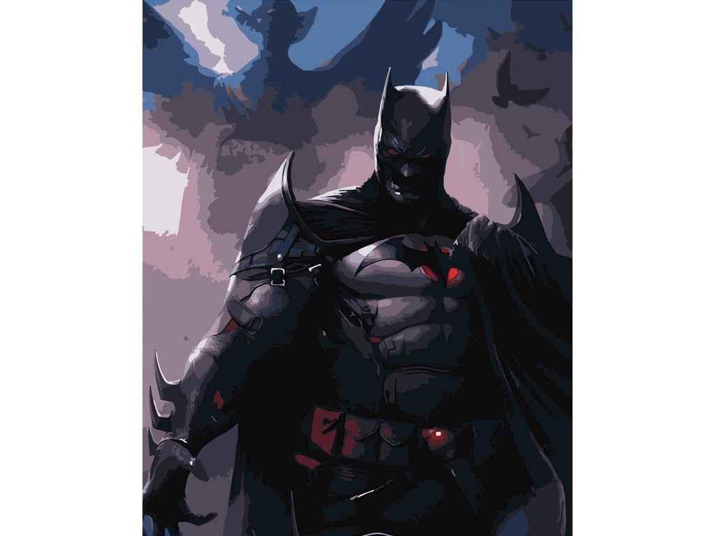 Картина за номерами Strateg Силует Бетмена 40х50 см (DY166) Картина за номерами Strateg Силует Бетмена 40х50 см (DY166)