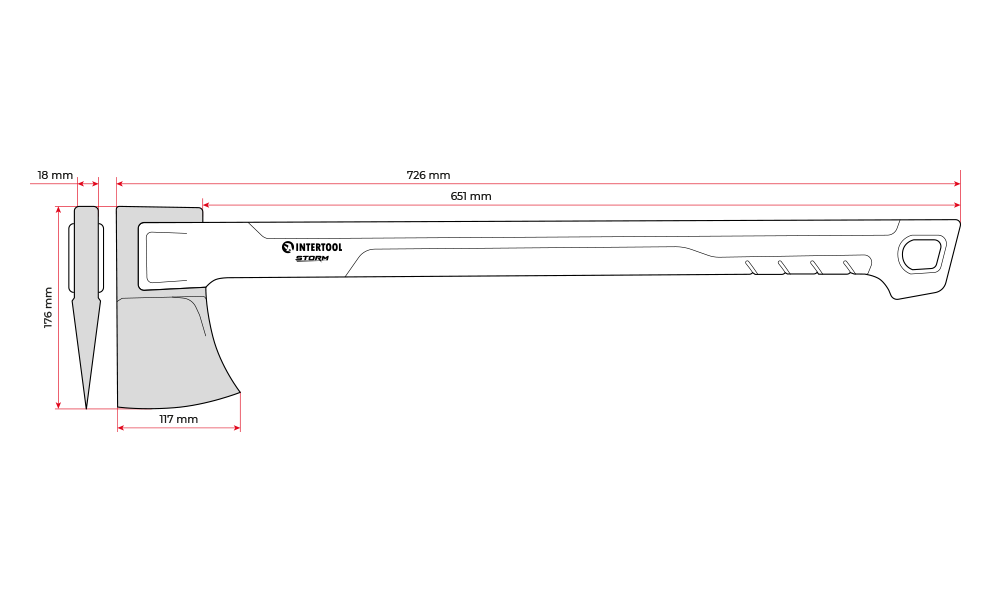 Колун STORM INTERTOOL HT-0298 2300 г - фото 9