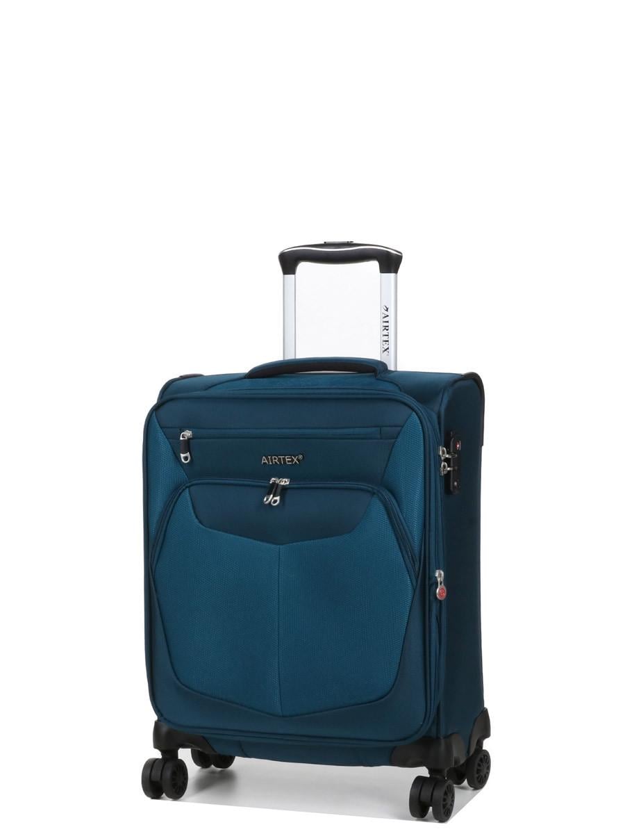 Чемодан ручная кладь AIRTEX ткань S 55х40х20 + 5 см 43 л 2,3 кг Синий (6903)