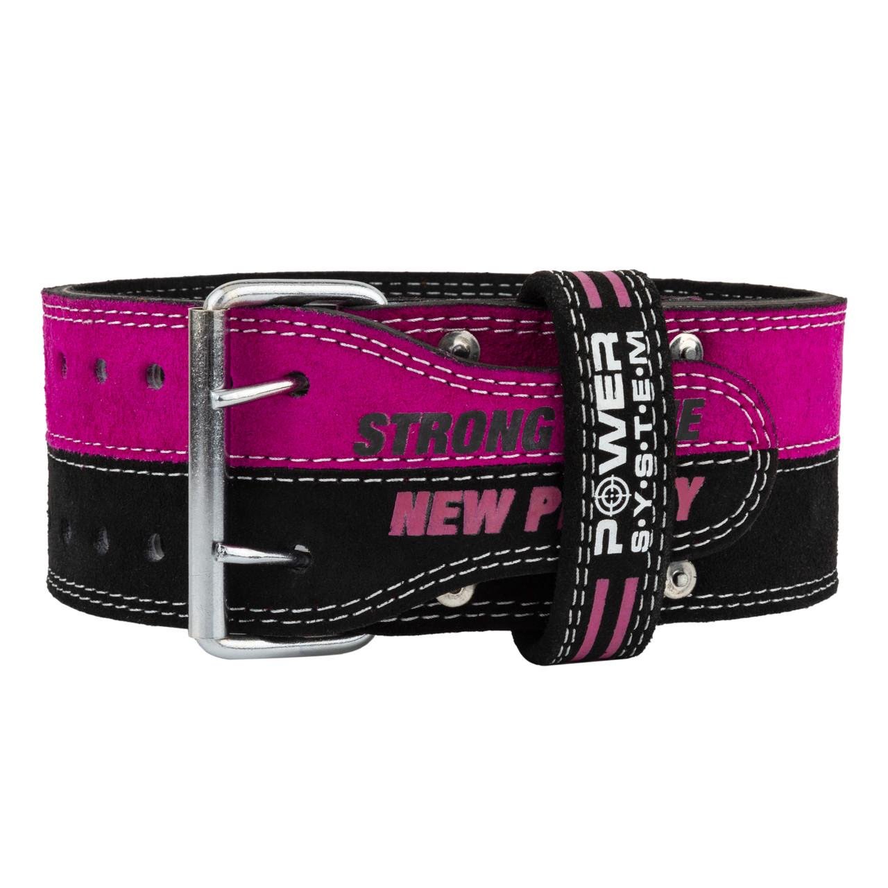 Пояс для пауерліфтингу Power System PS-3850 Strong Femme XS Black/Pink - фото 3