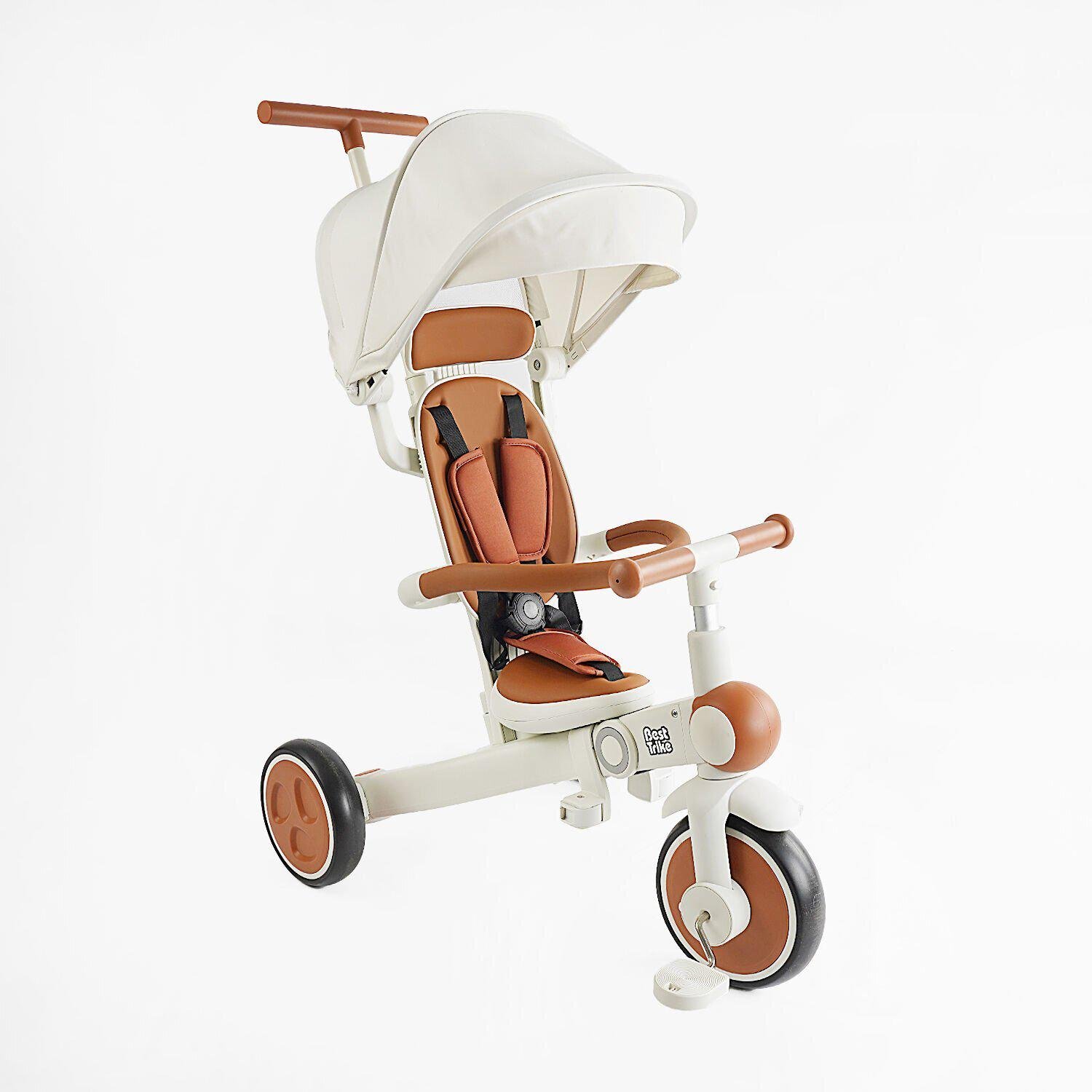 Велосипед-трансформер детский трехколесный Best Trike BS-12 EVA складной Коричневый (BS-12-707)