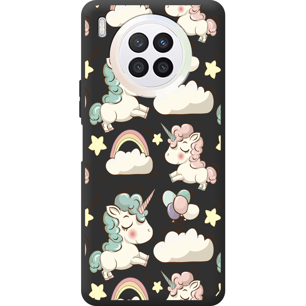 Чехол BoxFace Huawei Nova 8i Unicorns Черный силикон (43692-cc2-44633)