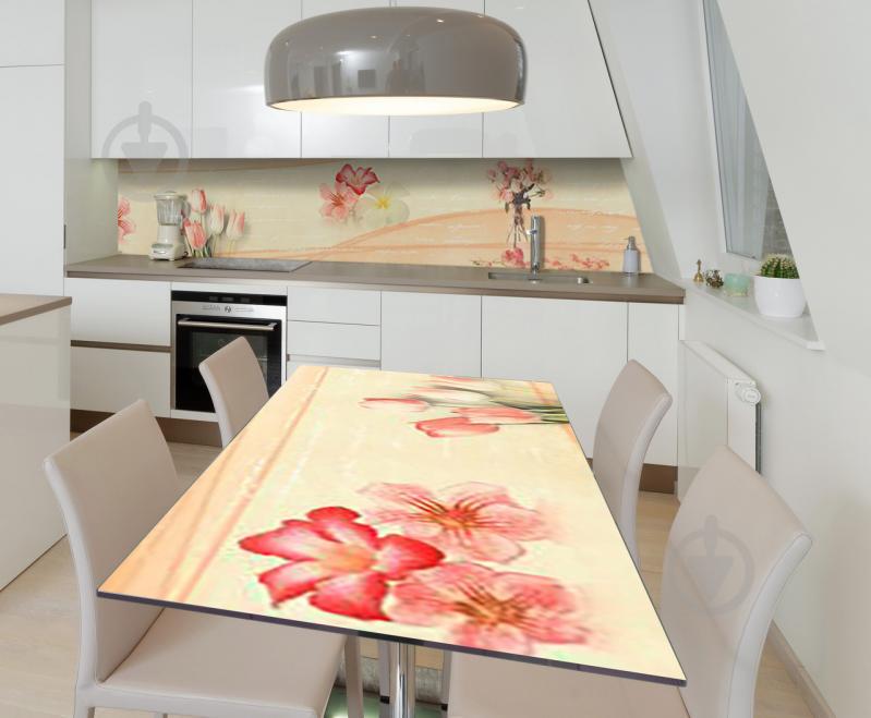 Наклейка 3Д виниловая на стол Zatarga «Томная нежность» 650х1200 мм для домов, квартир, столов, кофейн, кафе