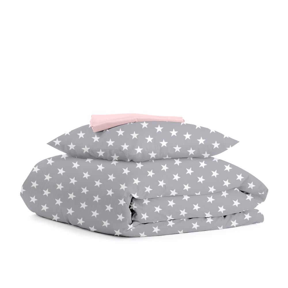 Подростковое постельное бельё STARS BIG GREY ROSE