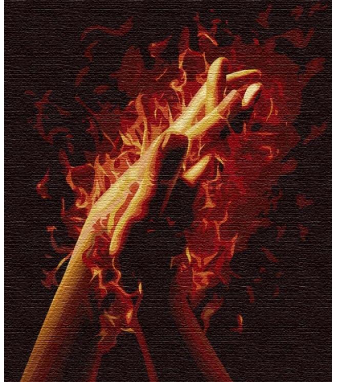 Картина по номерам Идейка Огонь между нами 2 КНО4775 холст на подрамнике 40x50 см (1383146144)