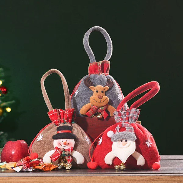 Набор новогодних мешочков 3 шт. (C00336) - фото 3 Набор новогодних мешочков 3 шт. (C00336) - фото 3