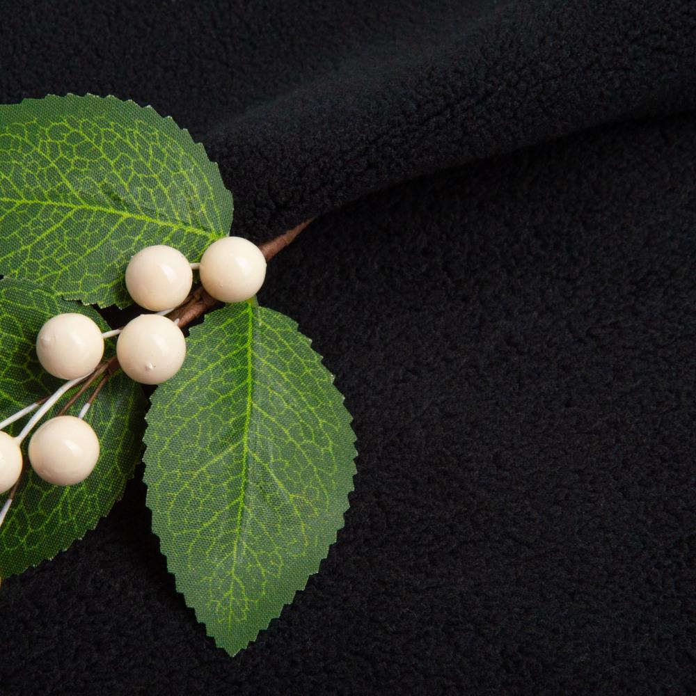 Тканина фліс преміум Тедді 360 г/м2 140 см Чорний (26630) - фото 4 Тканина фліс преміум Тедді 360 г/м2 140 см Чорний (26630) - фото 4