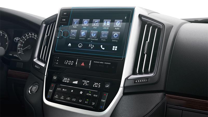 Стекло защитное Pixsel гибридный глянец на монитор Toyota LAND CRUISER 200 10,1“ 2017-2019