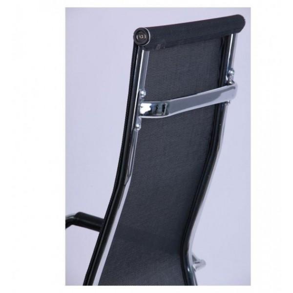 Крісло офісне AMF Holding Slim Net HB XH-633 1140+80х580х640 Хром/Чорний - фото 8
