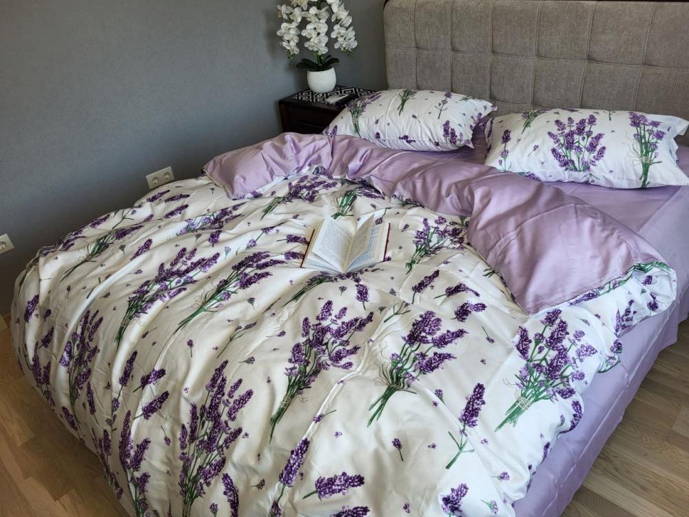 Комплект постельного белья Premium Lavender сатин Lilac