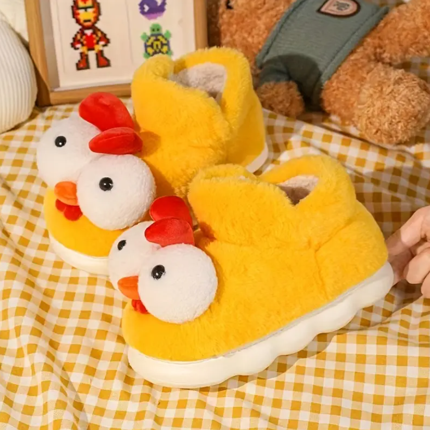 Тапочки игрушки мягкие и теплые домашние в виде Цыпленка р. 38-39 - фото 5